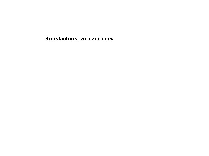 Konstantnost vnímání barev 