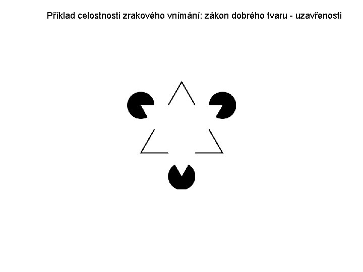 Příklad celostnosti zrakového vnímání: zákon dobrého tvaru - uzavřenosti 