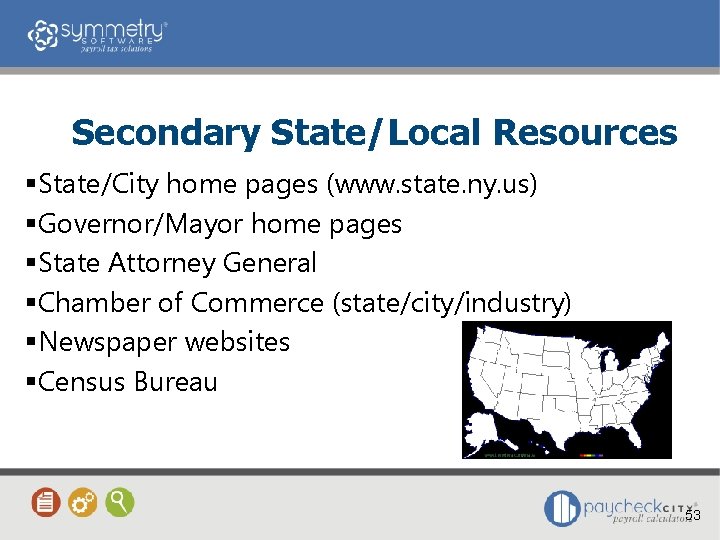 Secondary State/Local Resources State/City home pages (www. state. ny. us) Governor/Mayor home pages State