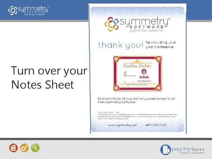 Turn over your Notes Sheet 