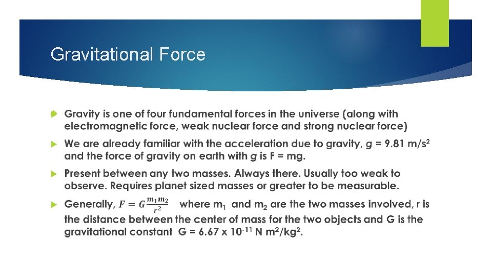 Gravitational Force 