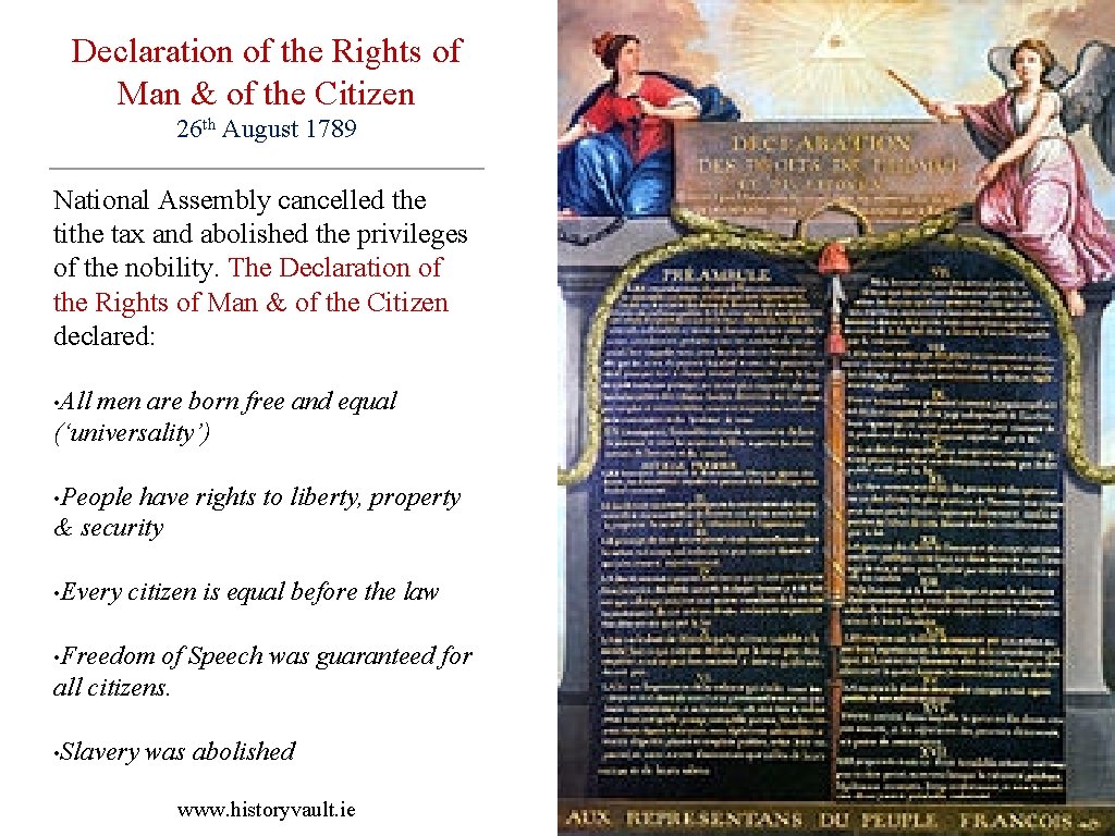 Declaration of the Rights of Man & of the Citizen 26 th August 1789