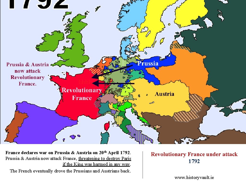 France declares war on Prussia & Austria on 20 th April 1792. Prussia &