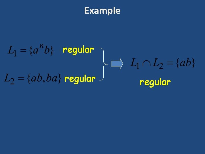 Example regular Example regular