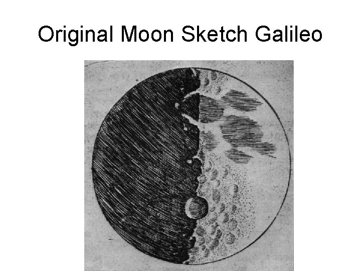 Original Moon Sketch Galileo Original Moon Sketch Galileo