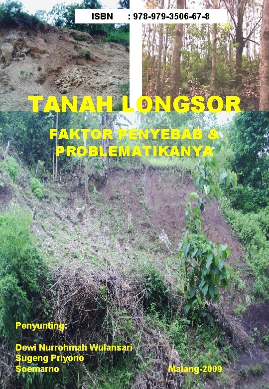ISBN : 978 -979 -3506 -67 -8 TANAH LONGSOR FAKTOR PENYEBAB & PROBLEMATIKANYA Penyunting: