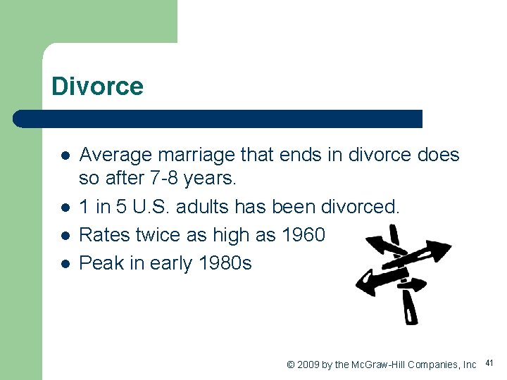 Divorce l l Average marriage that ends in divorce does so after 7 -8