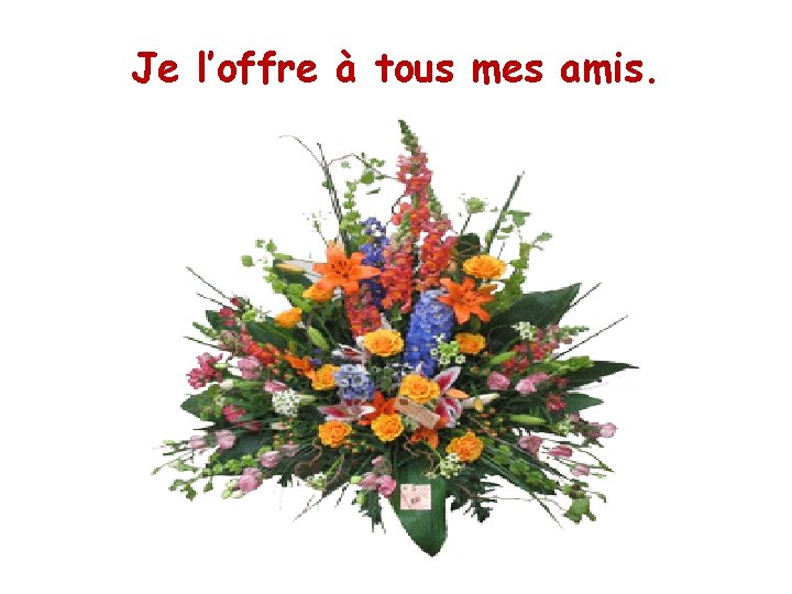 Je l’offre à tous mes amis. 