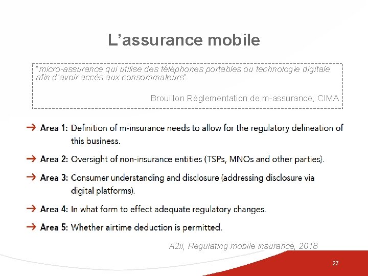 L’assurance mobile “micro-assurance qui utilise des téléphones portables ou technologie digitale afin d’avoir accès