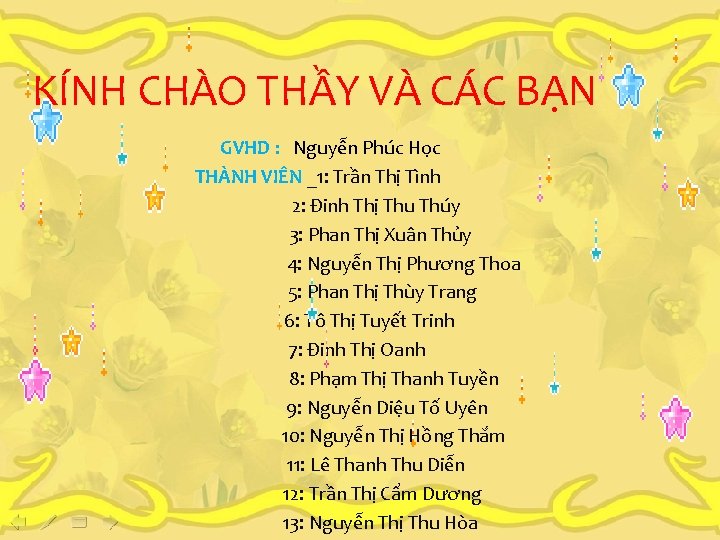 KÍNH CHÀO THẦY VÀ CÁC BẠN GVHD : Nguyễn Phúc Học THÀNH VIÊN _1:
