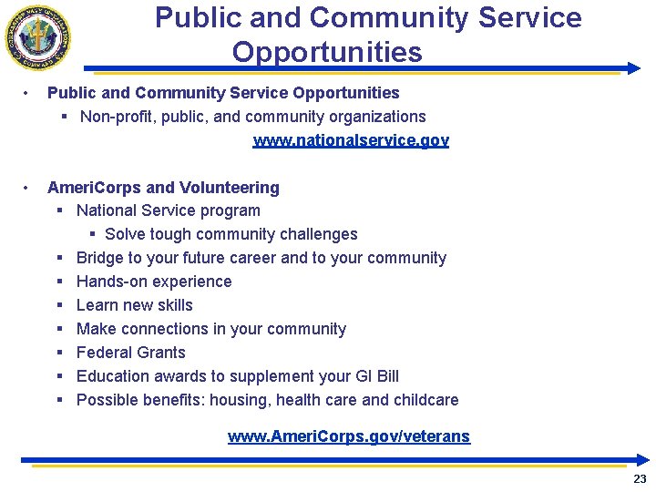 Public and Community Service Opportunities • Public and Community Service Opportunities § Non-profit, public, Public and Community Service Opportunities • Public and Community Service Opportunities § Non-profit, public,