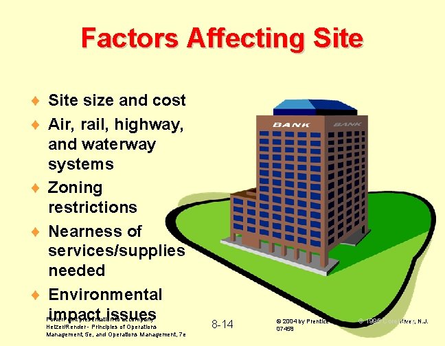 Factors Affecting Site ¨ Site size and cost ¨ Air, rail, highway, and waterway