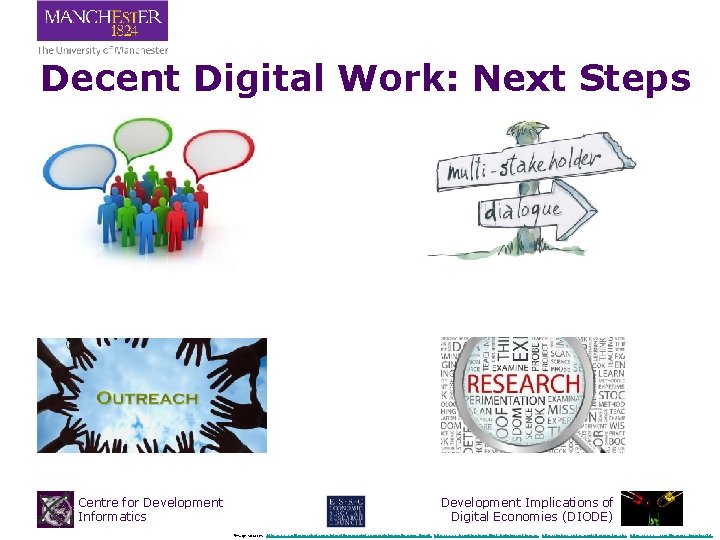 Decent Digital Work: Next Steps Centre for Development Informatics Development Implications of Digital Economies