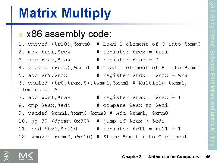 n x 86 assembly code: 1. vmovsd (%r 10), %xmm 0 # Load 1