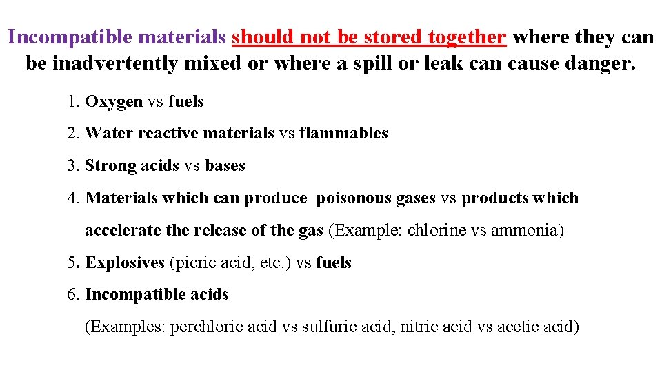 Safety Talk Mixing Incompatible Chemicals Nitric acid organic