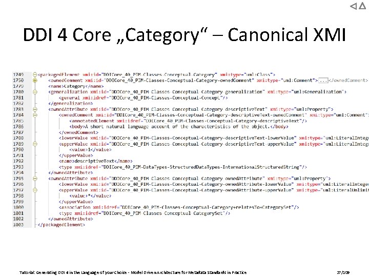 DDI 4 Core „Category“ – Canonical XMI Tutorial: Generating DDI 4 in the Language