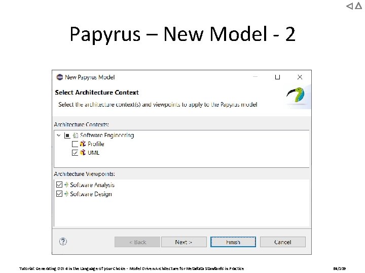 Papyrus – New Model - 2 Tutorial: Generating DDI 4 in the Language of