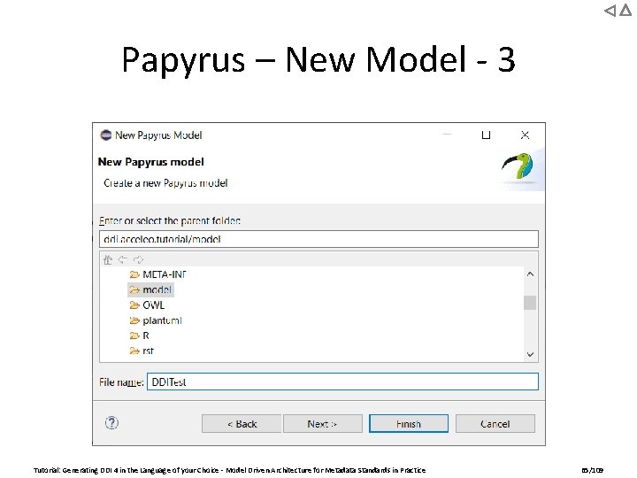 Papyrus – New Model - 3 Tutorial: Generating DDI 4 in the Language of