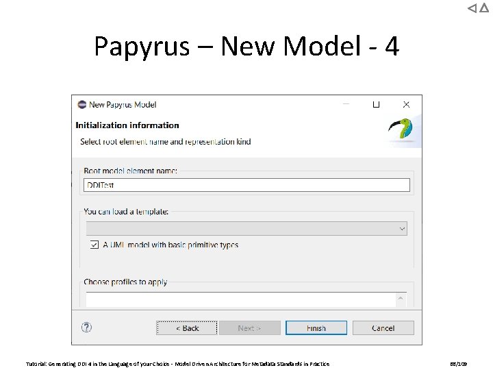 Papyrus – New Model - 4 Tutorial: Generating DDI 4 in the Language of