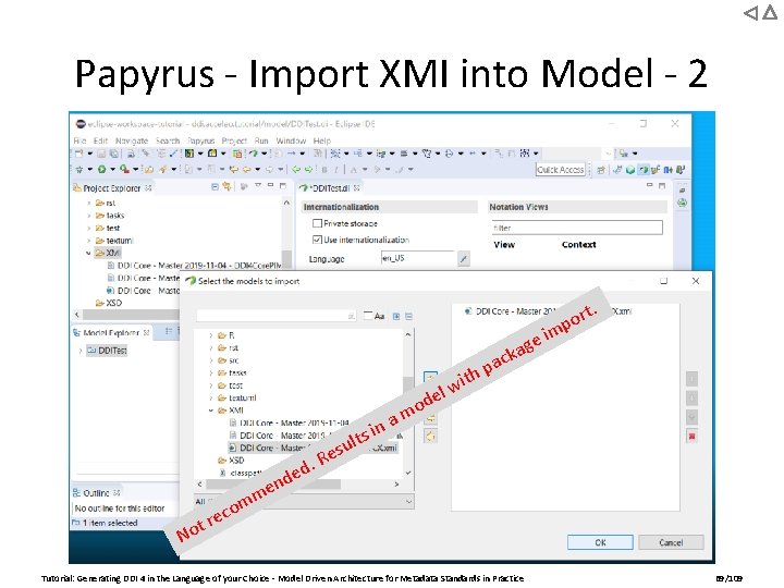 Papyrus - Import XMI into Model - 2 rt. o p m e i