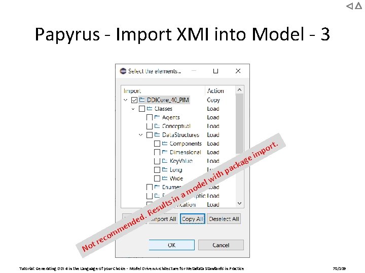 Papyrus - Import XMI into Model - 3 rt. o p m e i