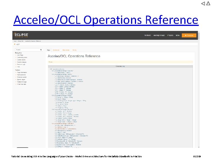 Acceleo/OCL Operations Reference Tutorial: Generating DDI 4 in the Language of your Choice -