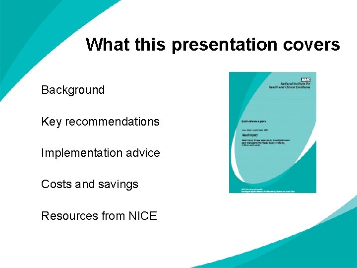 What this presentation covers Background Key recommendations Implementation advice Costs and savings Resources from What this presentation covers Background Key recommendations Implementation advice Costs and savings Resources from