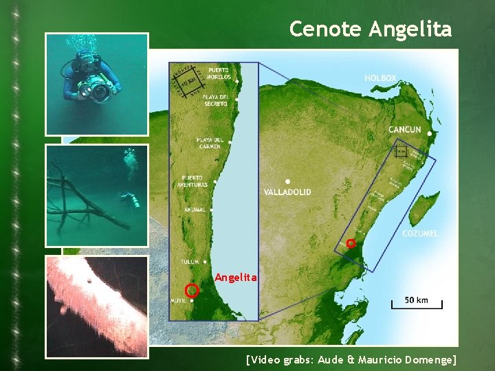 Cenote Angelita [Video grabs: Aude & Mauricio Domenge] 
