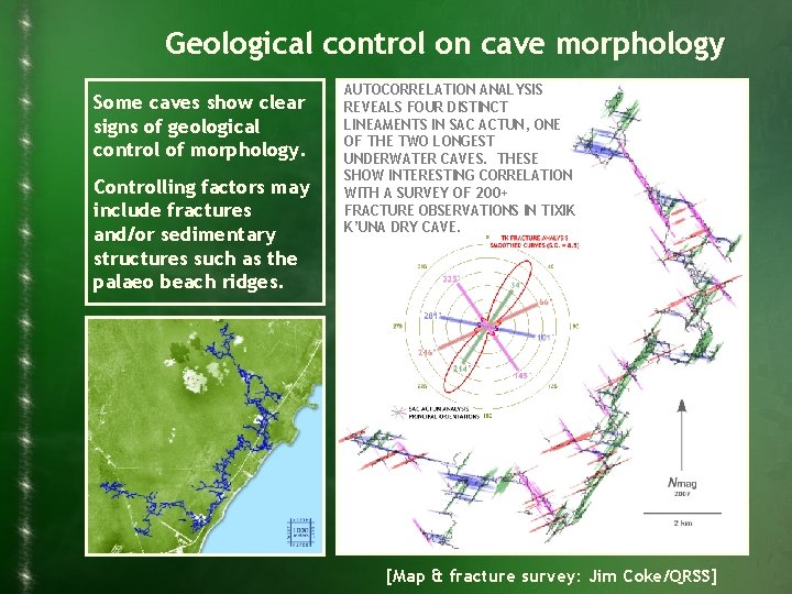 Geological control on cave morphology Some caves show clear signs of geological control of
