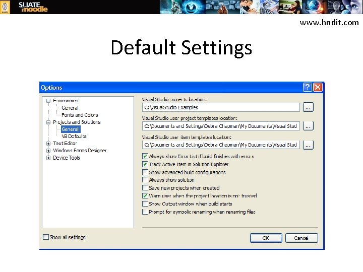 www. hndit. com Default Settings 