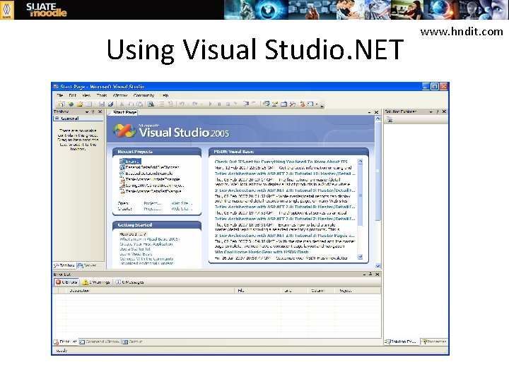 Using Visual Studio. NET www. hndit. com 