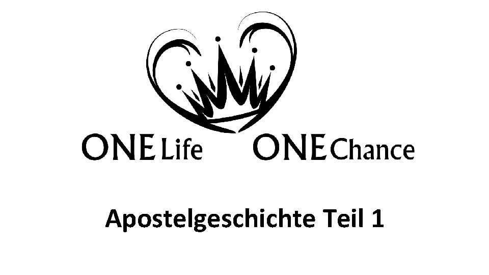 Apostelgeschichte Teil 1 