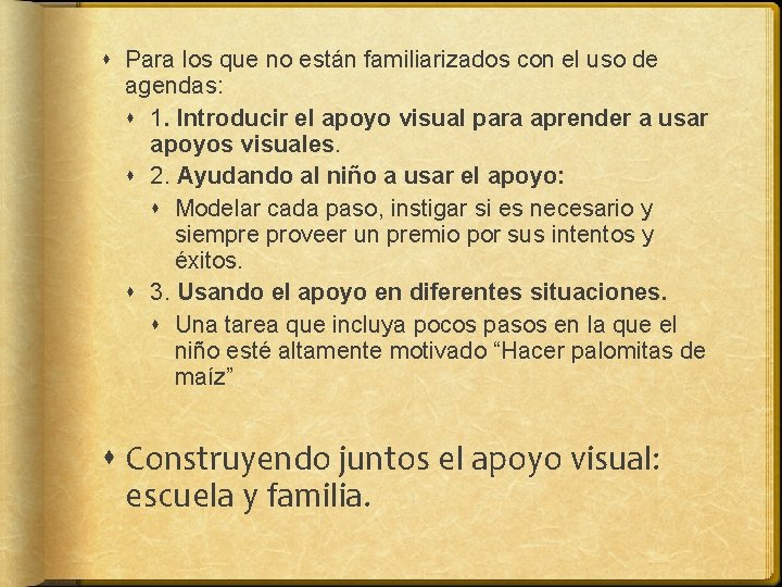 Para los que no están familiarizados con el uso de agendas: 1. Introducir Para los que no están familiarizados con el uso de agendas: 1. Introducir