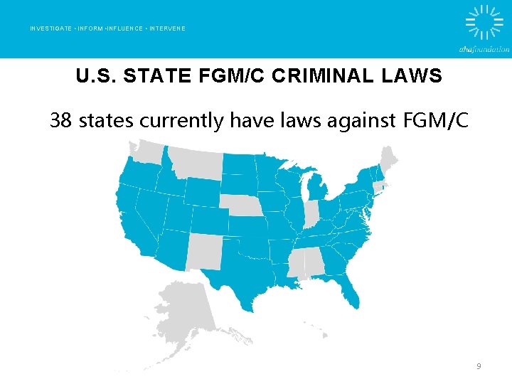 INVESTIGATE • INFORM • INFLUENCE • INTERVENE U. S. STATE FGM/C CRIMINAL LAWS 38