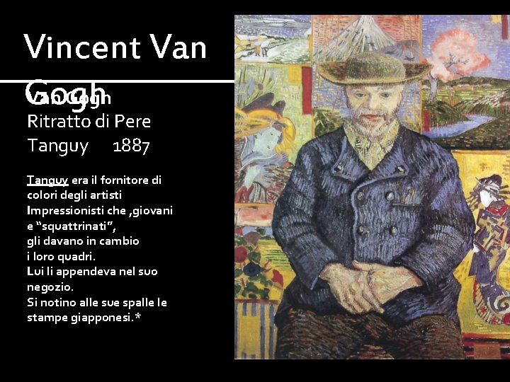 Vincent Van Gogh Ritratto di Pere Tanguy 1887 Tanguy era il fornitore di colori