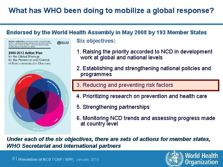  What has WHO been doing to mobilize a global response? Endorsed by the