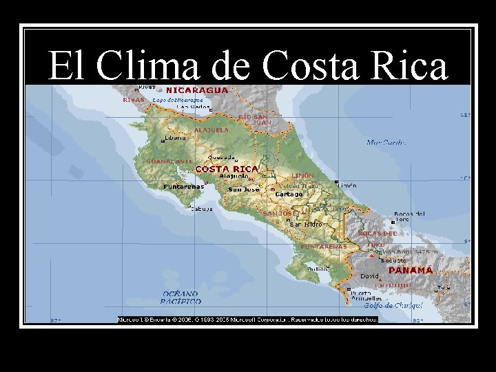 El Clima de Costa Rica 