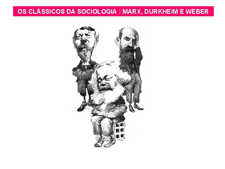 OS CLÁSSICOS SOCIOLOGIA: : MARX, DURKHEIM EE WEBER OS CLÁSSICOS DADA SOCIOLOGIA DURKHEIM WEBER