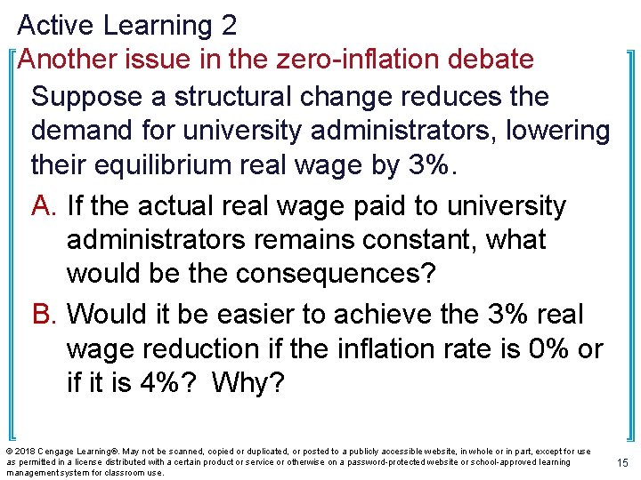 Active Learning 2 Another issue in the zero-inflation debate Suppose a structural change reduces