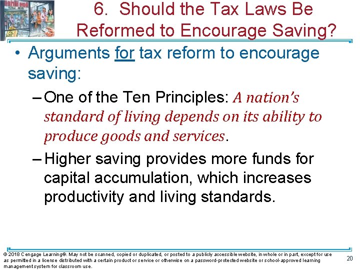 6. Should the Tax Laws Be Reformed to Encourage Saving? • Arguments for tax