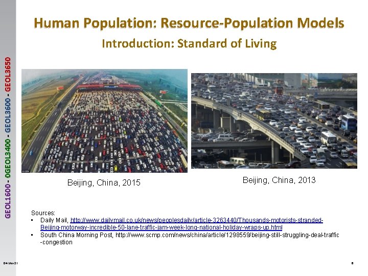Human Population: Resource-Population Models GEOL 1600 - 0 GEOL 3400 - GEOL 3650 Introduction: Human Population: Resource-Population Models GEOL 1600 - 0 GEOL 3400 - GEOL 3650 Introduction: