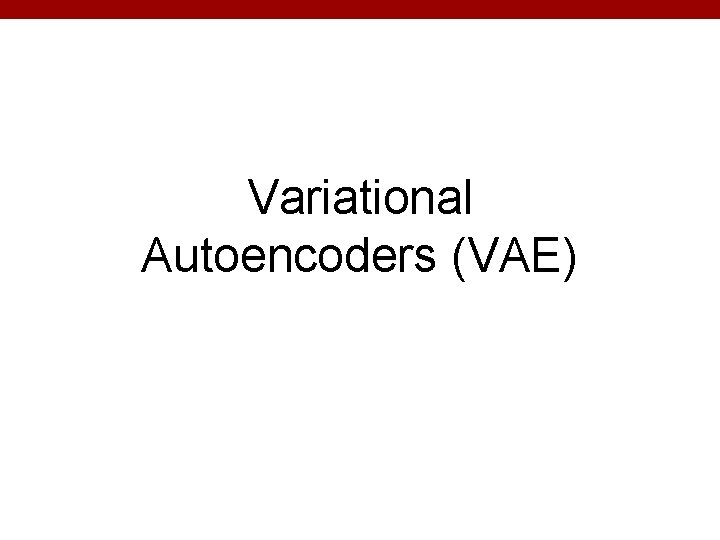 Variational Autoencoders (VAE) 