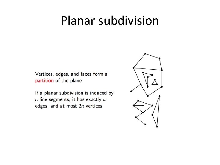 Planar subdivision 