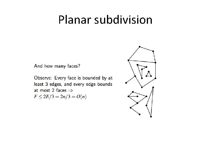 Planar subdivision 