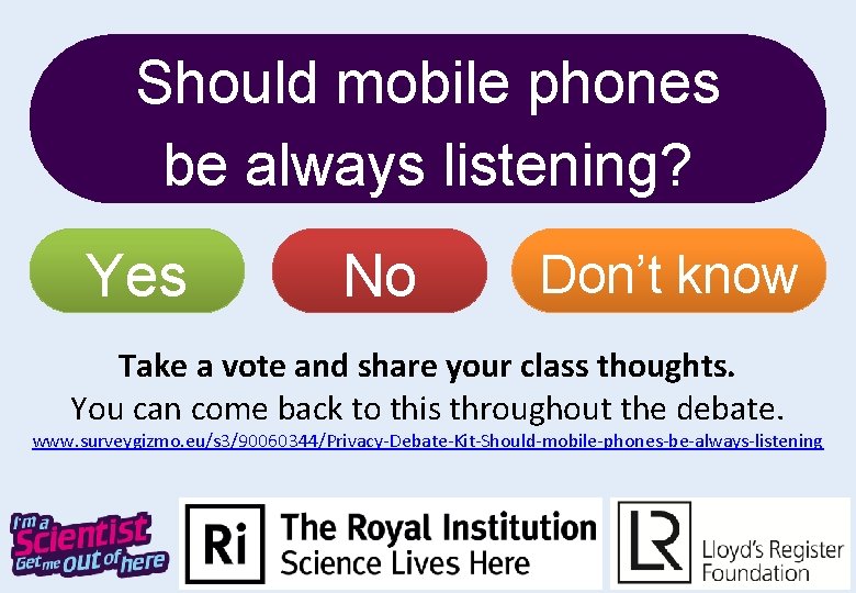 Should mobile phones be always listening? Yes No Don’t know Take a vote and