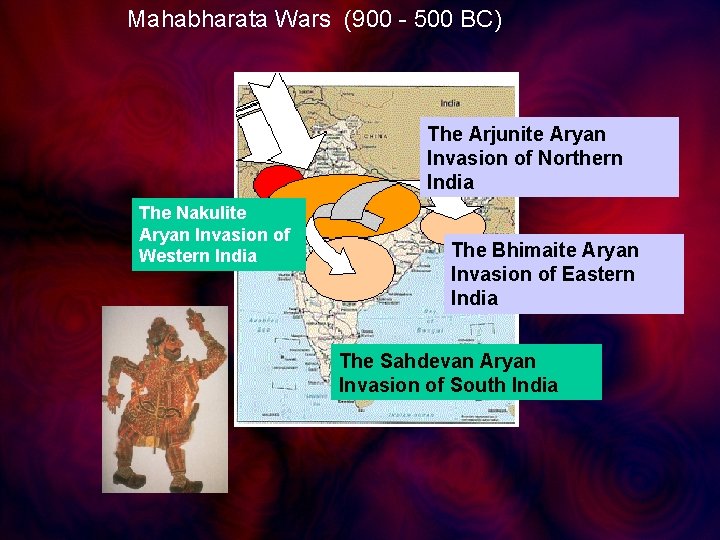 Mahabharata Wars (900 - 500 BC) The Arjunite Aryan Invasion of Northern India The