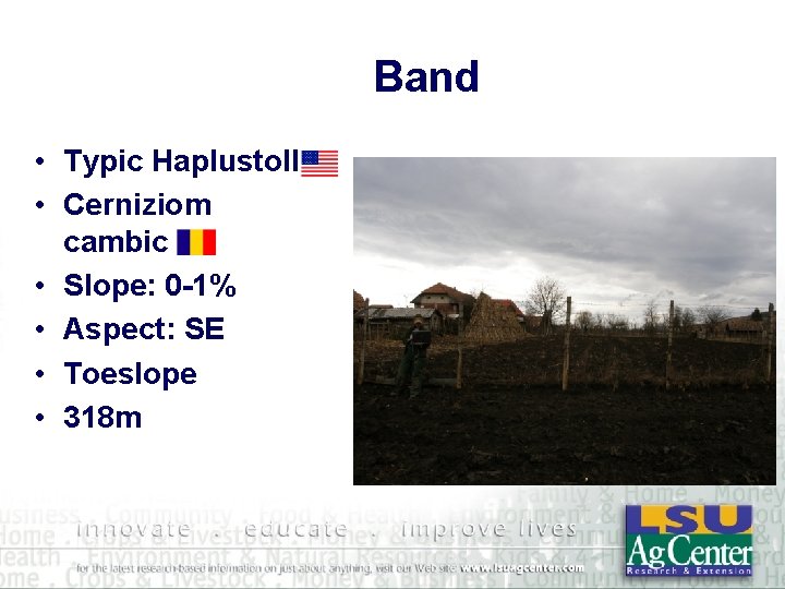 Band • Typic Haplustoll • Cerniziom cambic • Slope: 0 -1% • Aspect: SE
