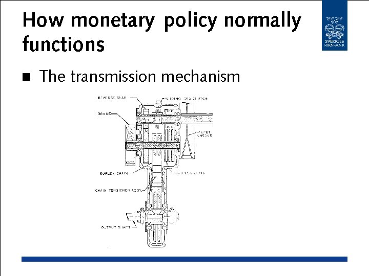 How monetary policy normally functions n The transmission mechanism 