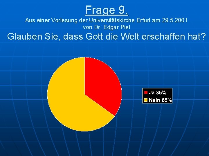 Frage 9. Aus einer Vorlesung der Universitätskirche Erfurt am 29. 5. 2001 von Dr.