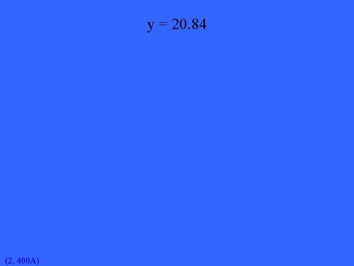 y = 20. 84 (2, 400 A) 